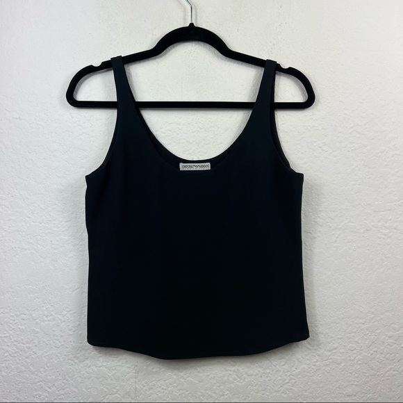 ♥️ Emporio Armani Vintage Silk Blend Crop Top - Picture 1 of 8